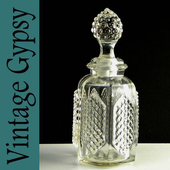 EAPG Glass Diamond Point Panel Cologne 1860-1875 EAPG Glass Diamond Point Panel Cologne 1860-1875