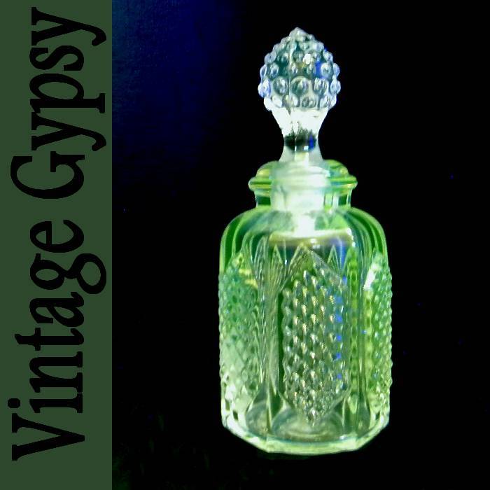 EAPG Glass Diamond Point Panel Cologne 1860-1875 EAPG Glass Diamond Point Panel Cologne 1860-1875