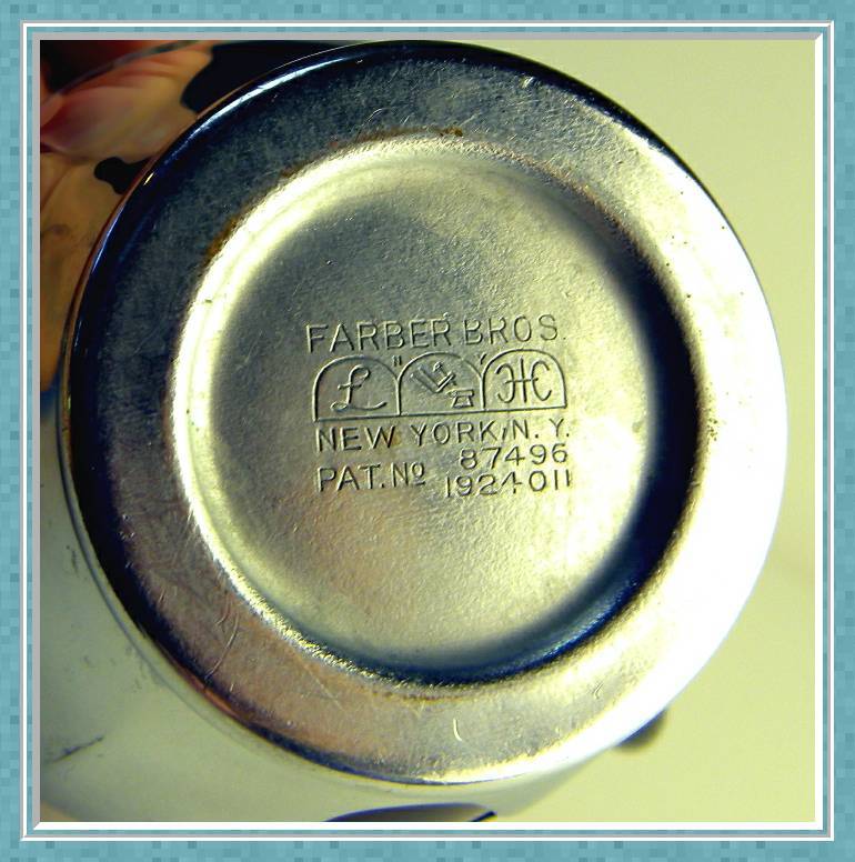 Cambridge Amethyst Glass Farberware Krome Kraft Cream & Sugar Set Cambridge Amethyst Glass Farberware Krome Kraft Cream & Sugar Set
