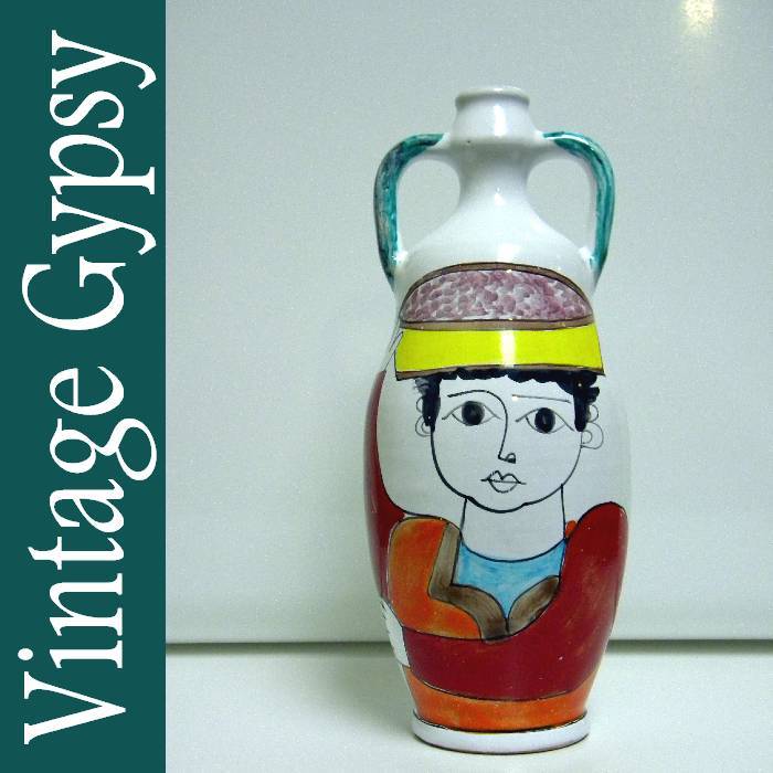Vintage Nino Parrucca Signed & Numbered Art Pottery Jug / Vase Vintage Nino Parrucca Signed & Numbered Art Pottery Jug / Vase