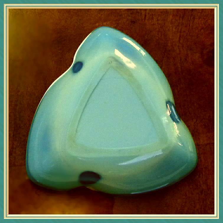 Blue Opaline Glass Cut to Clear Decorative Trinket Dish Blue Opaline Glass Cut to Clear Decorative Trinket Dish