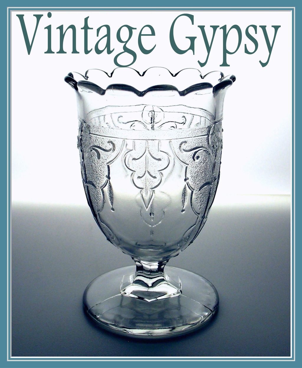 Very Rare McKee Bros. Glass 1880 Spooner "Drapery Variant" Very Rare McKee Bros. Glass 1880 Spooner "Drapery Variant"