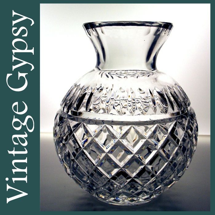 Very Heavy Brilliant Cut Glass Vase...Beautiful! Very Heavy Brilliant Cut Glass Vase...Beautiful!