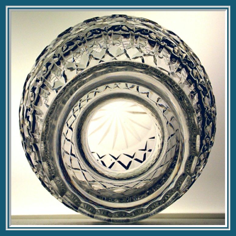 Very Heavy Brilliant Cut Glass Vase...Beautiful! Very Heavy Brilliant Cut Glass Vase...Beautiful!