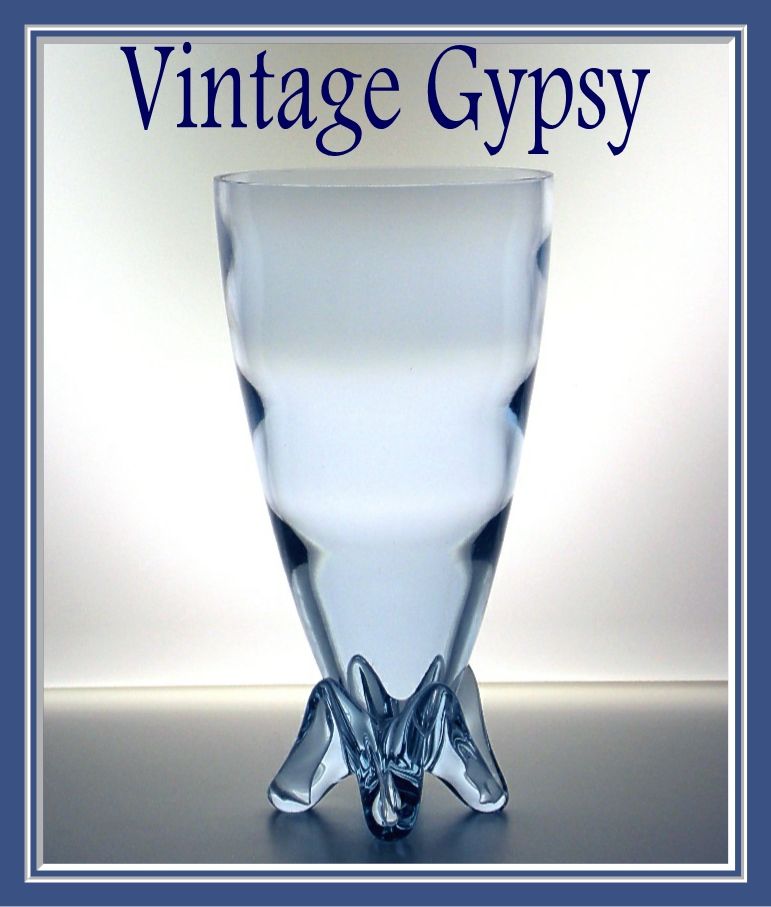Tiffin Rare Neodymium Glass Wisteria Large Footed Teardrop Vase Tiffin Rare Neodymium Glass Wisteria Large Footed Teardrop Vase