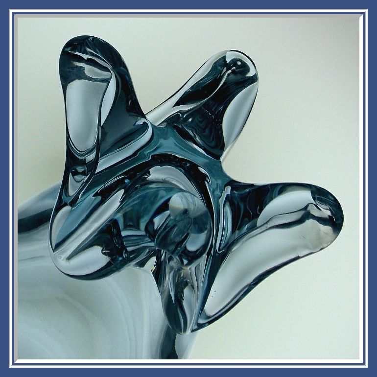 Tiffin Rare Neodymium Glass Wisteria Large Footed Teardrop Vase Tiffin Rare Neodymium Glass Wisteria Large Footed Teardrop Vase