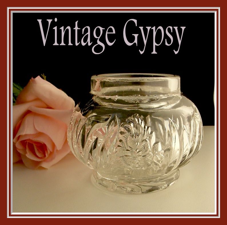 New Martinsville 1906 "Carnation" Pattern Glass Powder Jar New Martinsville 1906 "Carnation" Pattern Glass Powder Jar