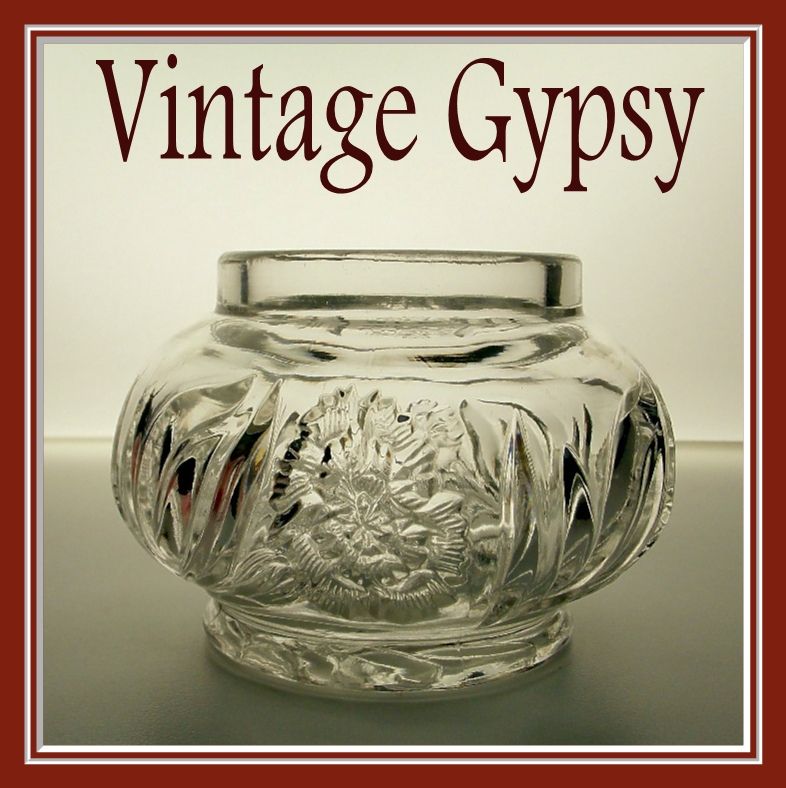 New Martinsville 1906 "Carnation" Pattern Glass Powder Jar New Martinsville 1906 "Carnation" Pattern Glass Powder Jar