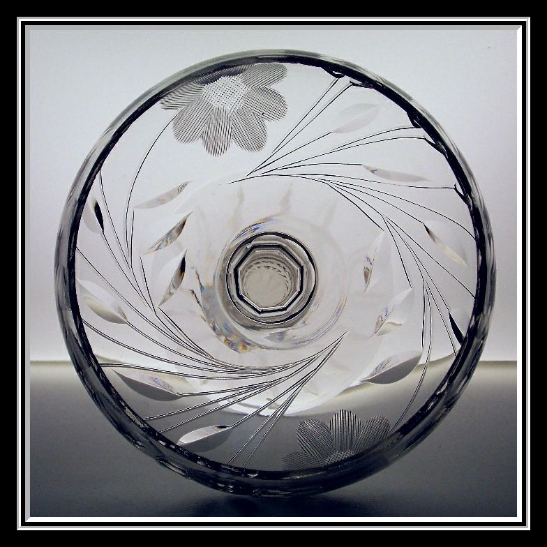 Vintage Cut Crystal Compote Vintage Cut Crystal Compote