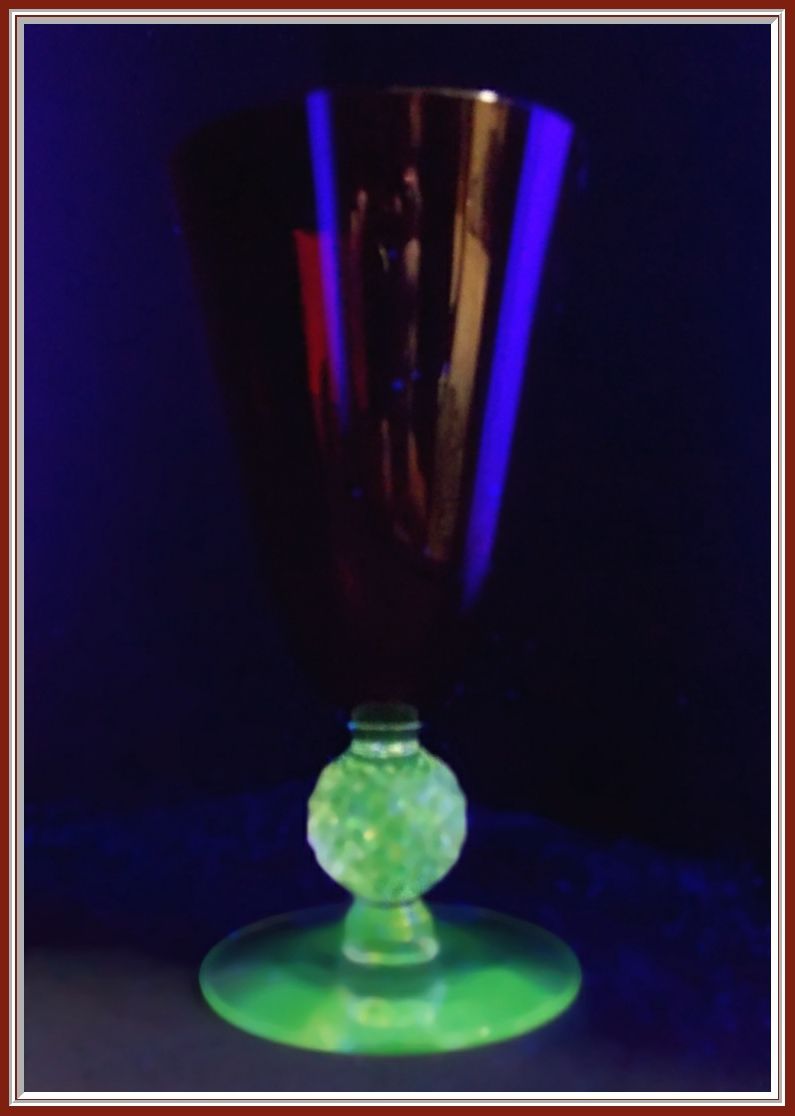 Golf Ball Ruby Footed Tumbler, Morgantown, 1928 - 1971, Golf Ball Ruby Footed Tumbler, Morgantown, 1928 - 1971,