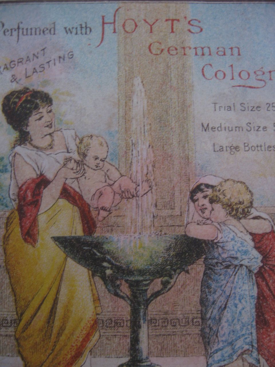 Vintage Original German Hoyt's Perfume Trade Card-Lowell Mass-USA Vintage Original German Hoyt's Perfume Trade Card-Lowell Mass-USA