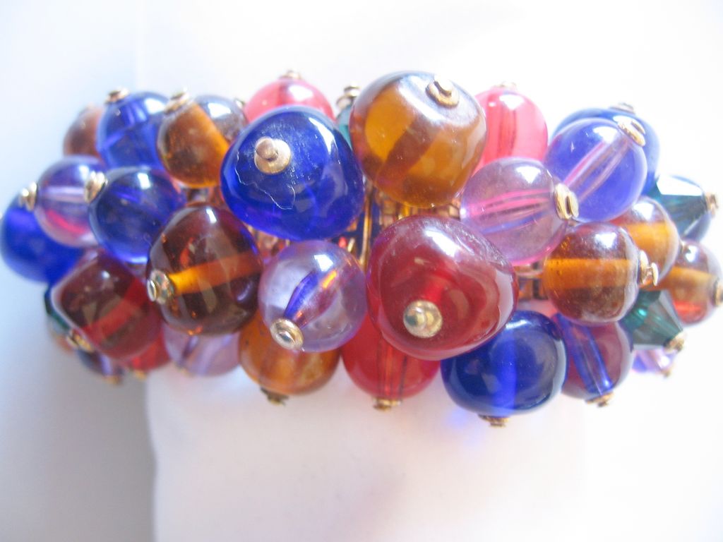 Huge Multi Glass Ball Cha Cha Bracelet Huge Multi Glass Ball Cha Cha Bracelet