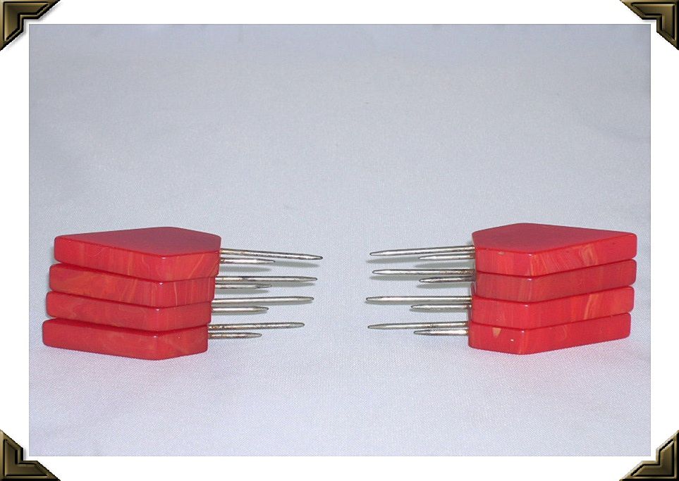 Set of 8 Cherry Red Bakelite Kob Knob Corn Holders Set of 8 Cherry Red Bakelite Kob Knob Corn Holders