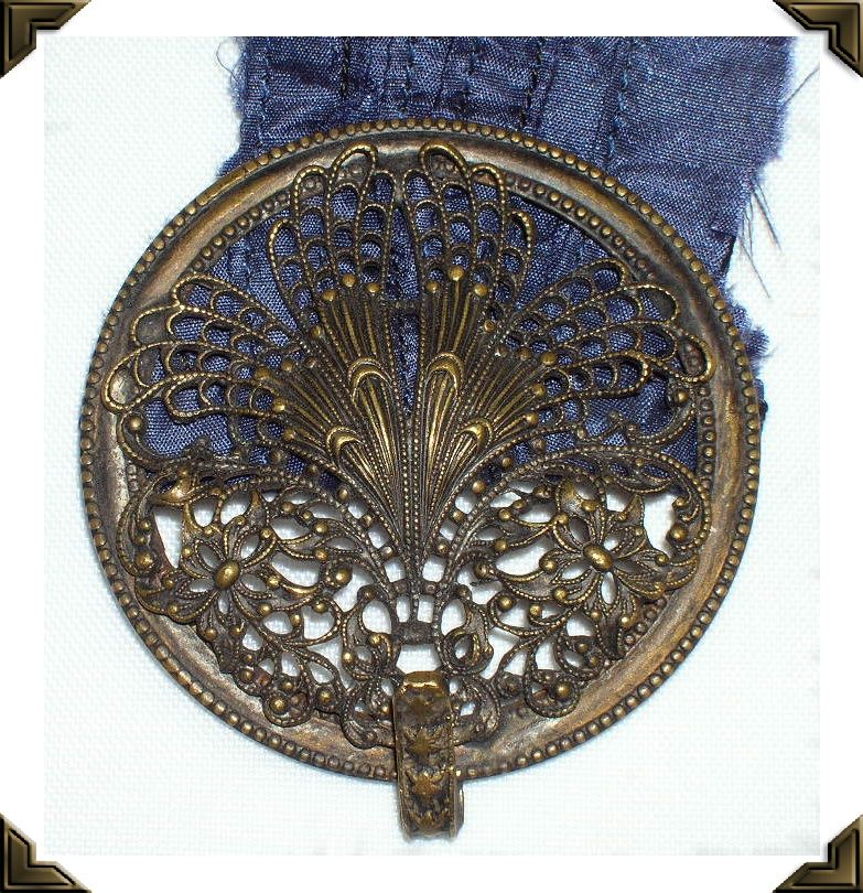 Ornate Victorian 2 Piece Metal Belt Buckle Filigree Open Work Ornate Victorian 2 Piece Metal Belt Buckle Filigree Open Work
