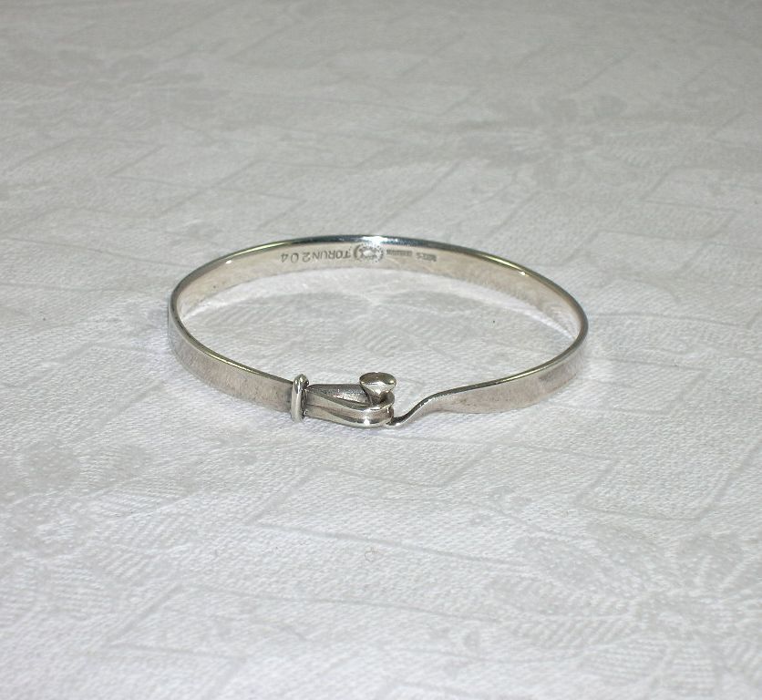 Georg Jensen Hinged Bangle Bracelet 925S Denmark Georg Jensen Hinged Bangle Bracelet 925S Denmark