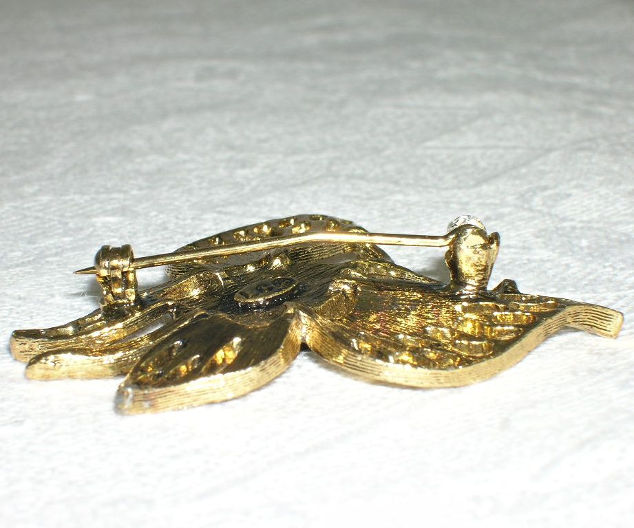 Vintage NOS Figural Butterfly Black Onyx Pin Brooch Vintage NOS Figural Butterfly Black Onyx Pin Brooch