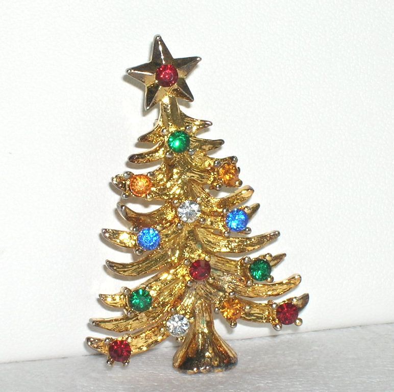 Eisenberg Ice Vintage Rhinestone Christmas Tree Pin Brooch Eisenberg Ice Vintage Rhinestone Christmas Tree Pin Brooch
