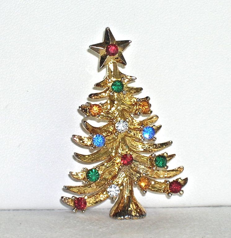 Eisenberg Ice Vintage Rhinestone Christmas Tree Pin Brooch Eisenberg Ice Vintage Rhinestone Christmas Tree Pin Brooch