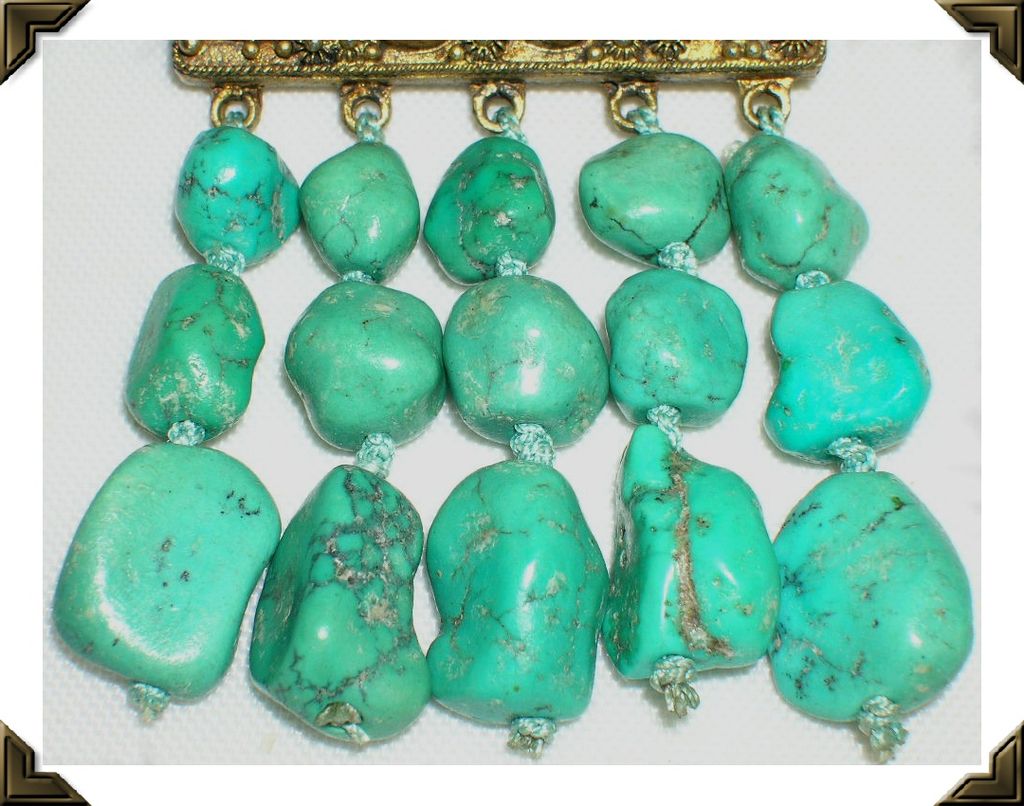 1920's - 1930's Chinese Silver Vermeil Cannetile Persian Turquoise Brooch Pin 1920's - 1930's Chinese Silver Vermeil Cannetile Persian Turquoise Brooch Pin