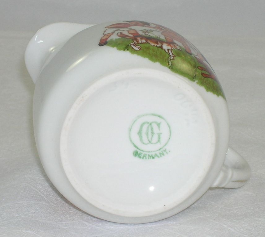Sweet Vintage Porcelain Creamer Children Cat Dog Monkey OG Germany Sweet Vintage Porcelain Creamer Children Cat Dog Monkey OG Germany