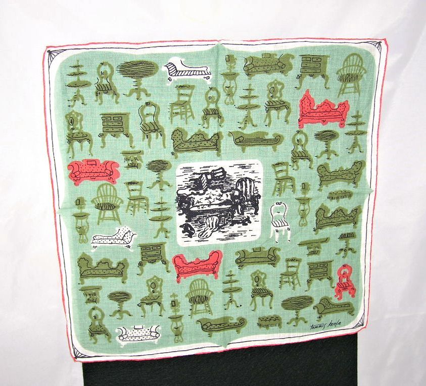 Designer Tammis Keefe Shabby Chic Furniture Décor Handkerchief/Hanky Designer Tammis Keefe Shabby Chic Furniture Décor Handkerchief/Hanky