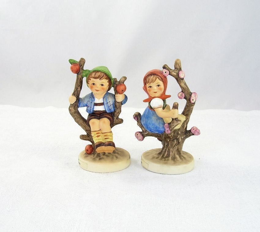 2 Endearing Classic Goebel Hummel Figurines Apple Tree Girl Apple Tree Boy 2 Endearing Classic Goebel Hummel Figurines Apple Tree Girl Apple Tree Boy