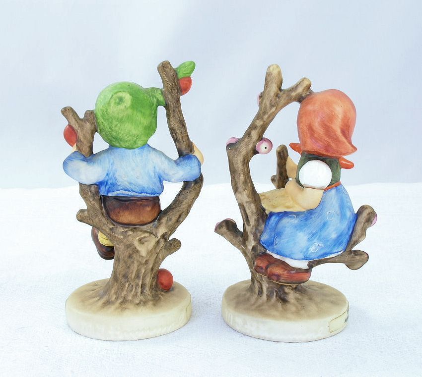 2 Endearing Classic Goebel Hummel Figurines Apple Tree Girl Apple Tree Boy 2 Endearing Classic Goebel Hummel Figurines Apple Tree Girl Apple Tree Boy