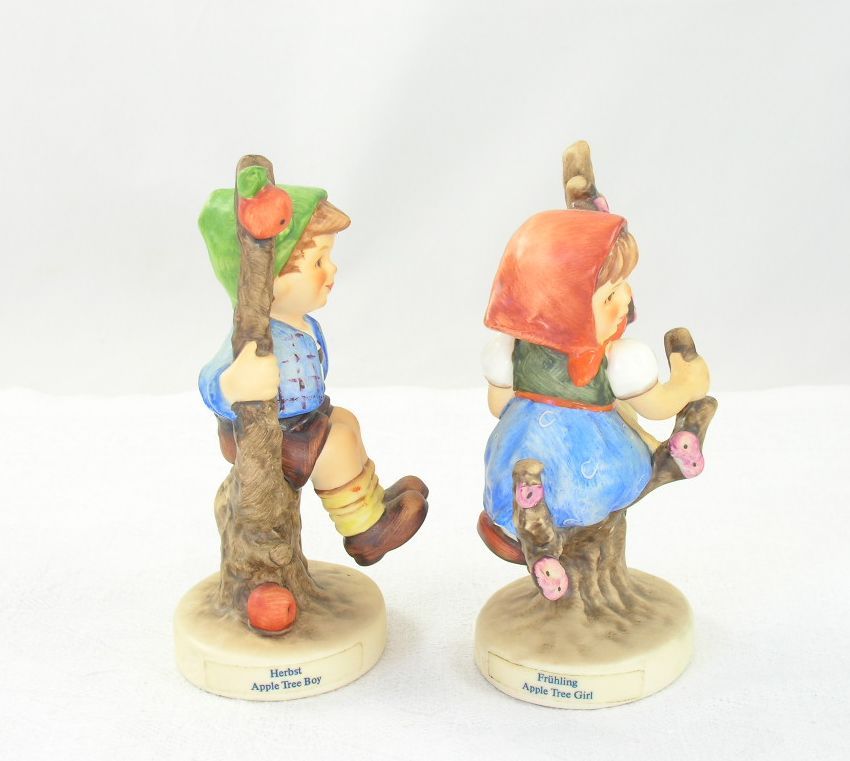 2 Endearing Classic Goebel Hummel Figurines Apple Tree Girl Apple Tree Boy 2 Endearing Classic Goebel Hummel Figurines Apple Tree Girl Apple Tree Boy