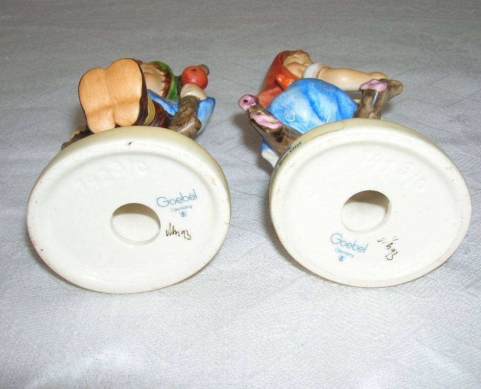 2 Endearing Classic Goebel Hummel Figurines Apple Tree Girl Apple Tree Boy 2 Endearing Classic Goebel Hummel Figurines Apple Tree Girl Apple Tree Boy