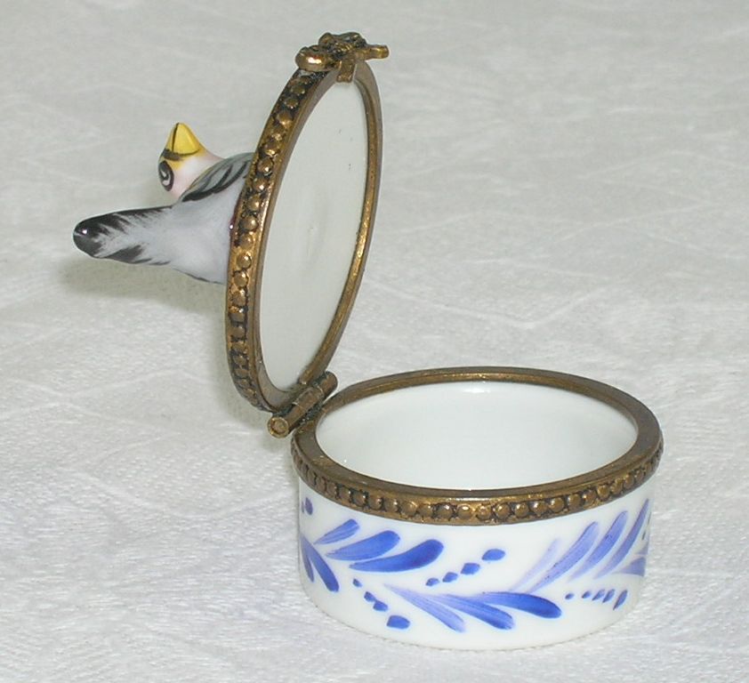 Limoges Miniature Small Hinged Box Nesting Bird Limoges Miniature Small Hinged Box Nesting Bird