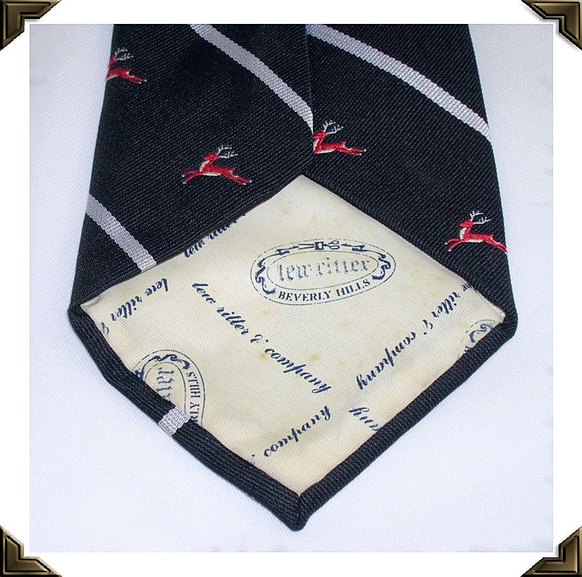 Ivy League Men's Vintage Holiday Necktie Tie Lew Ritter Beverly Hills Ivy League Men's Vintage Holiday Necktie Tie Lew Ritter Beverly Hills