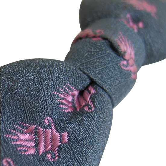 Vintage 1950s Grey and Pink Menswear Wembley Bow Tie Clip On Vintage 1950s Grey and Pink Menswear Wembley Bow Tie Clip On