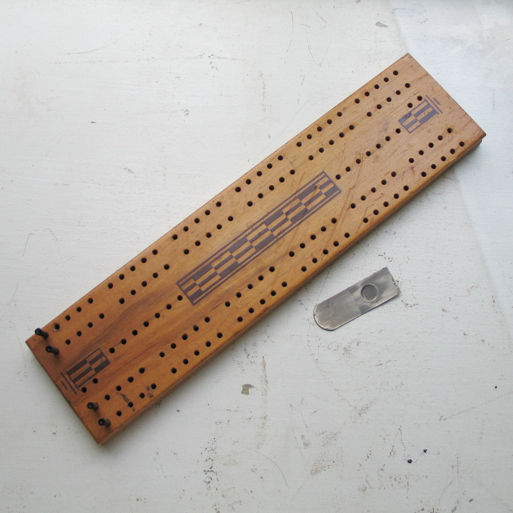 Vintage Wood Cribbage Board from vintagemerchant on Ruby Lane