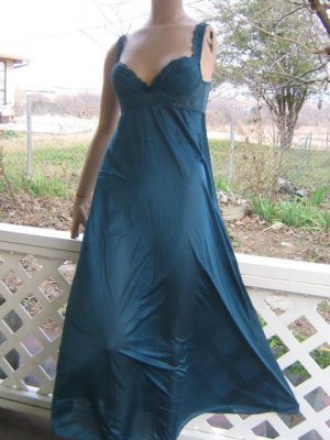 Vintage Nightgown Olga Deep Teal Lacy Sleeping Pretty Bra XS S Vintage Nightgown Olga Deep Teal Lacy Sleeping Pretty Bra XS S