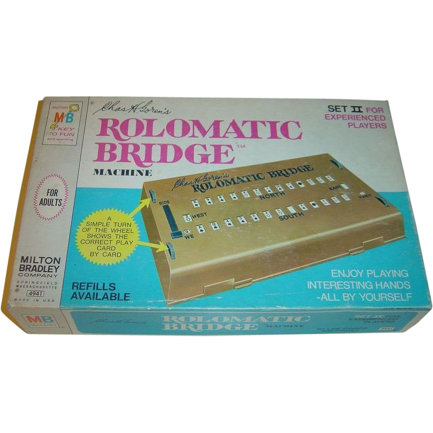 Rolomatic Bridge Machine - Set 2 for Experienced Players by Milton Bradley c. 1969 Rolomatic Bridge Machine - Set 2 for Experienced Players by Milton Bradley c. 1969