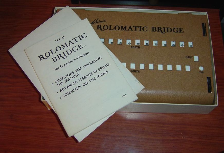 Rolomatic Bridge Machine - Set 2 for Experienced Players by Milton Bradley c. 1969 Rolomatic Bridge Machine - Set 2 for Experienced Players by Milton Bradley c. 1969