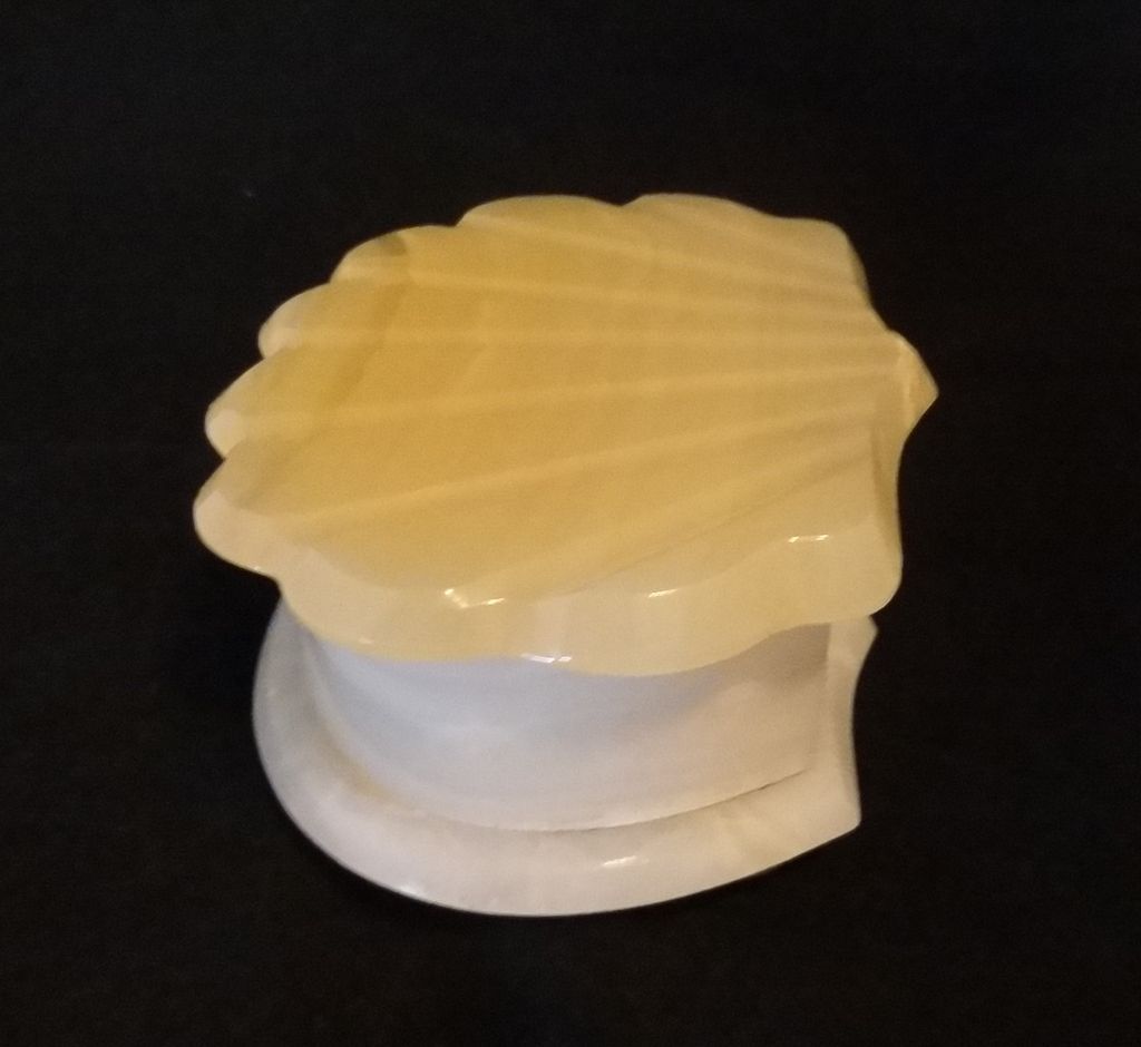 Vintage Footed Onyx Hinged Jewelry Trinket Box Vintage Footed Onyx Hinged Jewelry Trinket Box