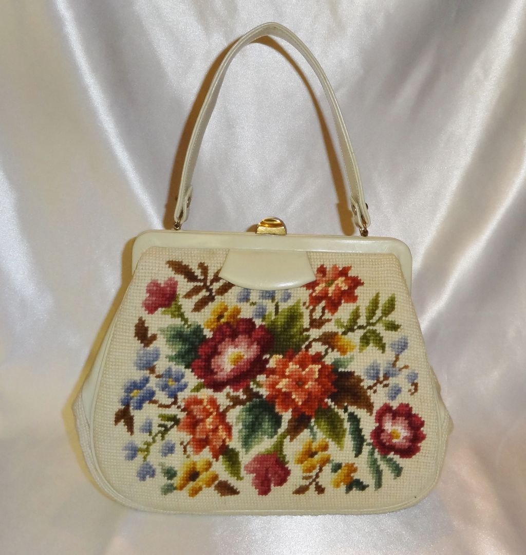 Vintage Floral Tapestry Handbag by Martha Klein Vintage Floral Tapestry Handbag by Martha Klein