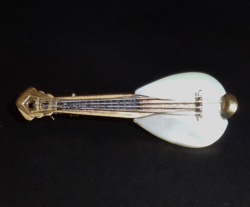 Vintage Mother of Pearl Mandolin Pin Vintage Mother of Pearl Mandolin Pin
