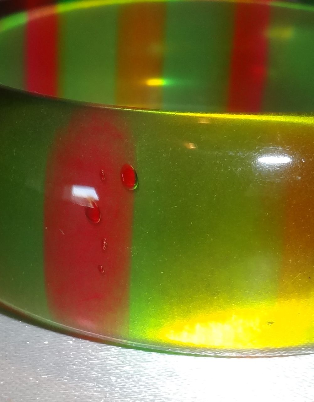 Vintage Green Transparent Striped Lucite Bracelet Vintage Green Transparent Striped Lucite Bracelet