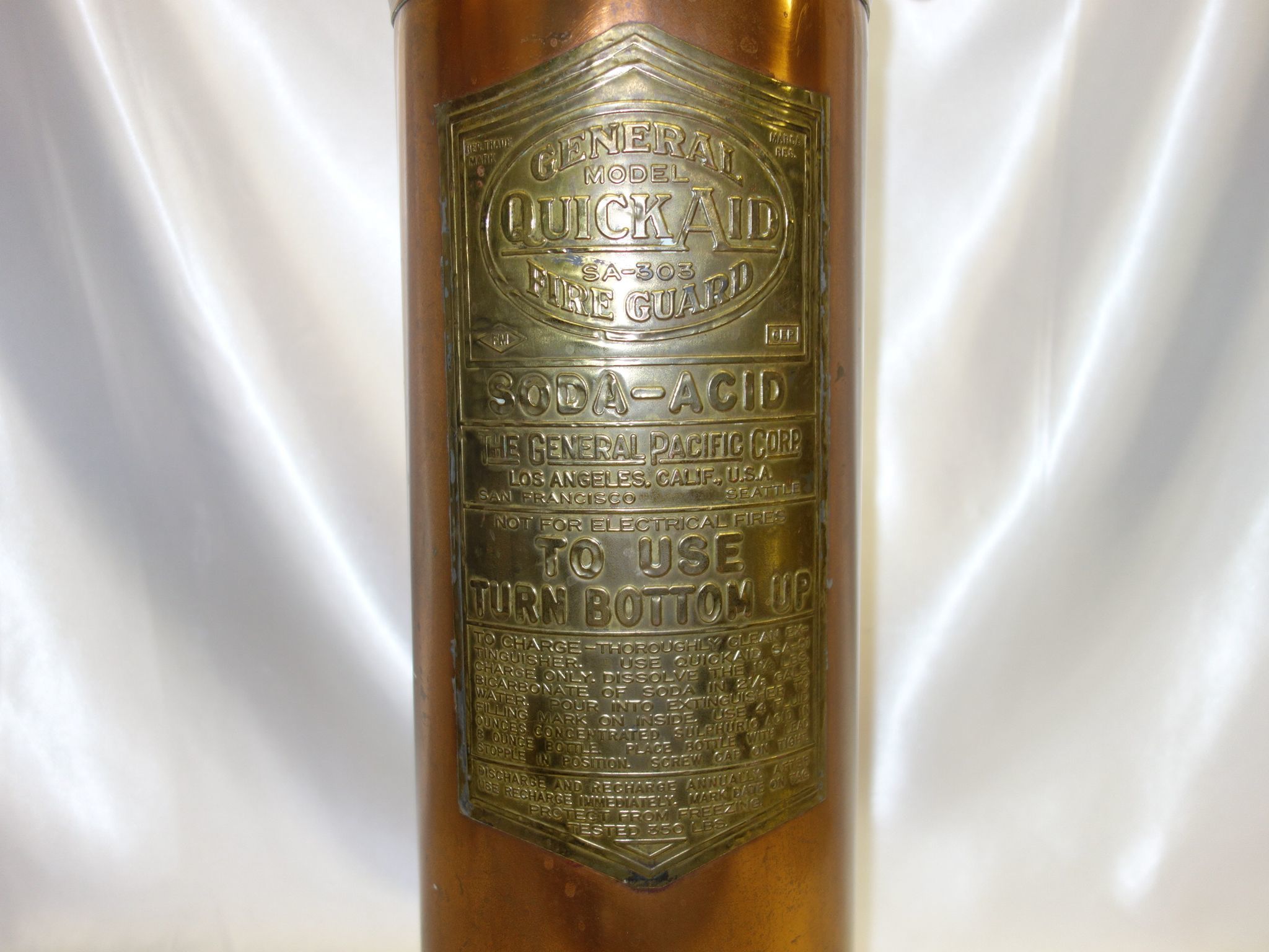 Vintage Copper and Brass General Quick Aid Fire Guard Fire from