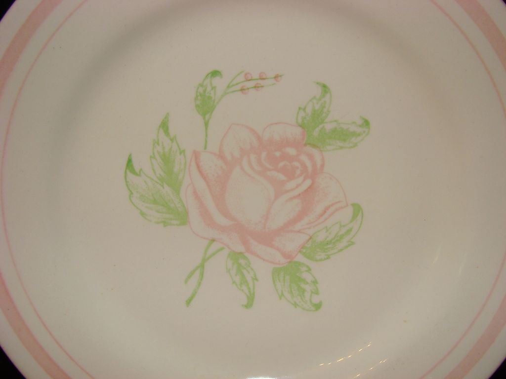 Oxford Brazil Pink Rose Breakfast/Dessert Set for Four Oxford Brazil Pink Rose Breakfast/Dessert Set for Four
