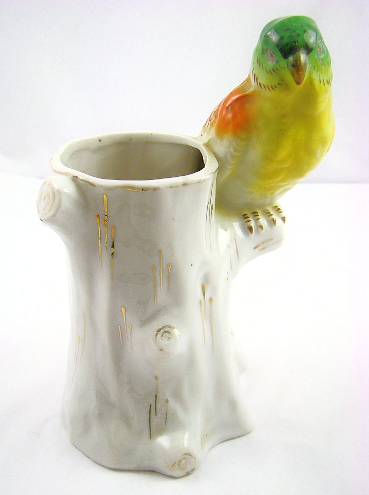 Gold Castle Hand Painted Parrot Planter Made in Japan 1950s Gold Castle Hand Painted Parrot Planter Made in Japan 1950s