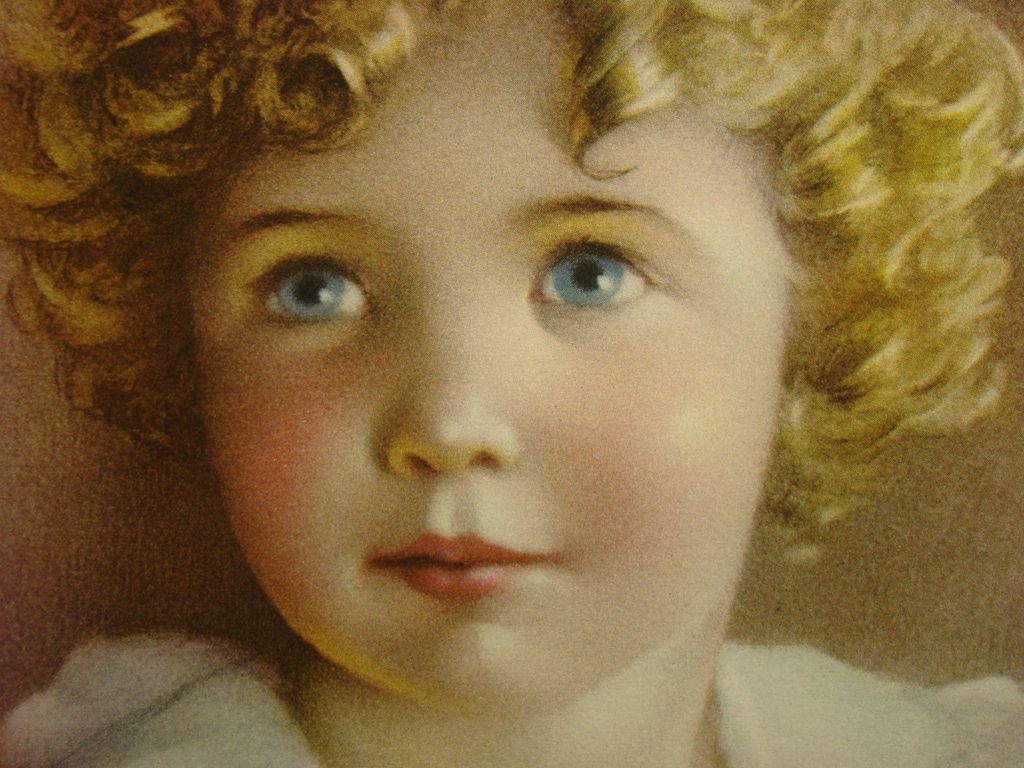 Vintage Lithograph Entitled "Goldilocks" by Annie Benson Muller Vintage Lithograph Entitled "Goldilocks" by Annie Benson Muller