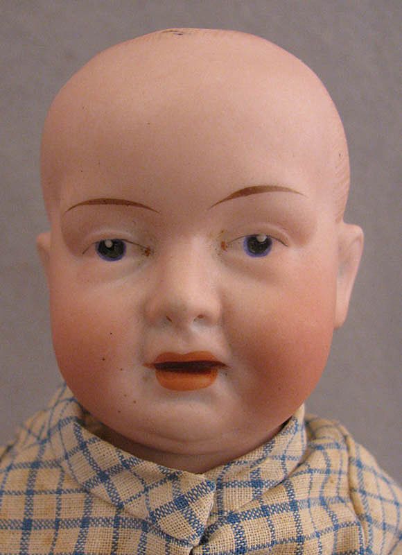 c.1910s-1920s Einco 9" Bisque Baby Doll on Composition Body c.1910s-1920s Einco 9" Bisque Baby Doll on Composition Body
