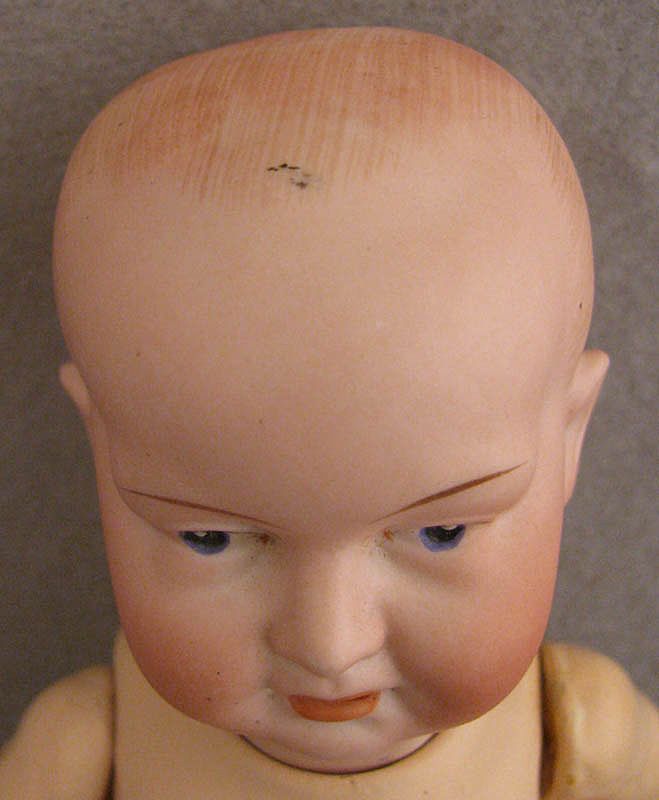 c.1910s-1920s Einco 9" Bisque Baby Doll on Composition Body c.1910s-1920s Einco 9" Bisque Baby Doll on Composition Body