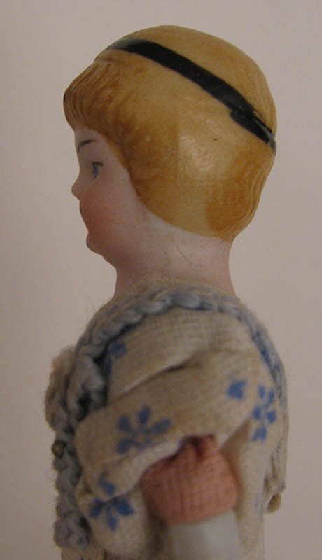 c. 1900 All Original 4.25" Bisque Doll House Doll c. 1900 All Original 4.25" Bisque Doll House Doll