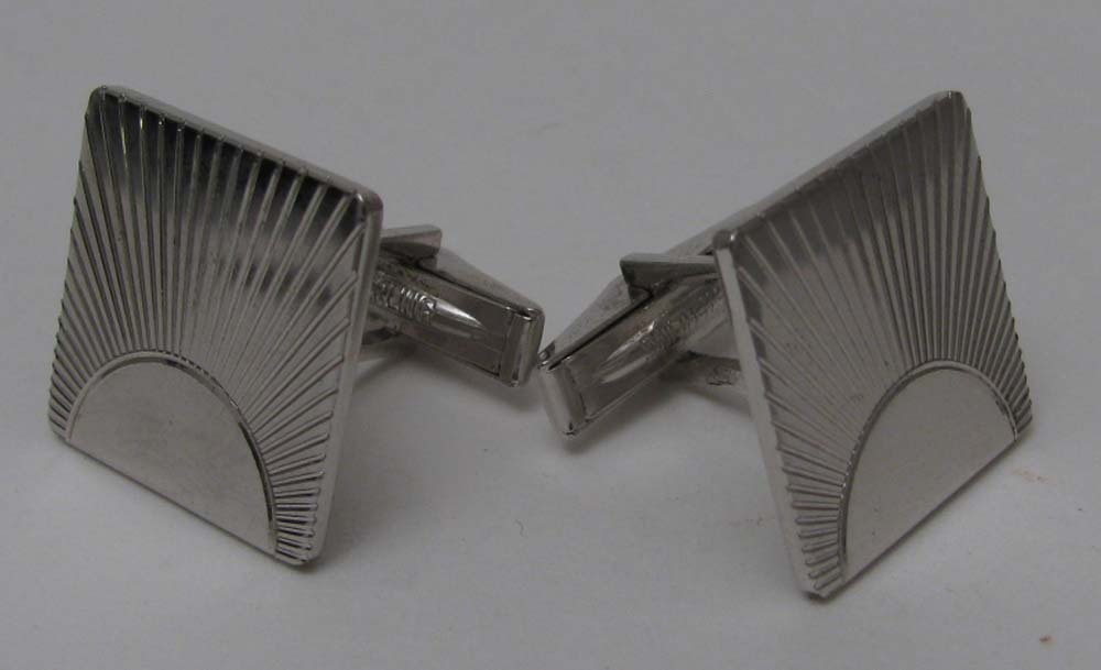Vintage Mid Century Modern Mans Sterling Silver Cufflinks Vintage Mid Century Modern Mans Sterling Silver Cufflinks