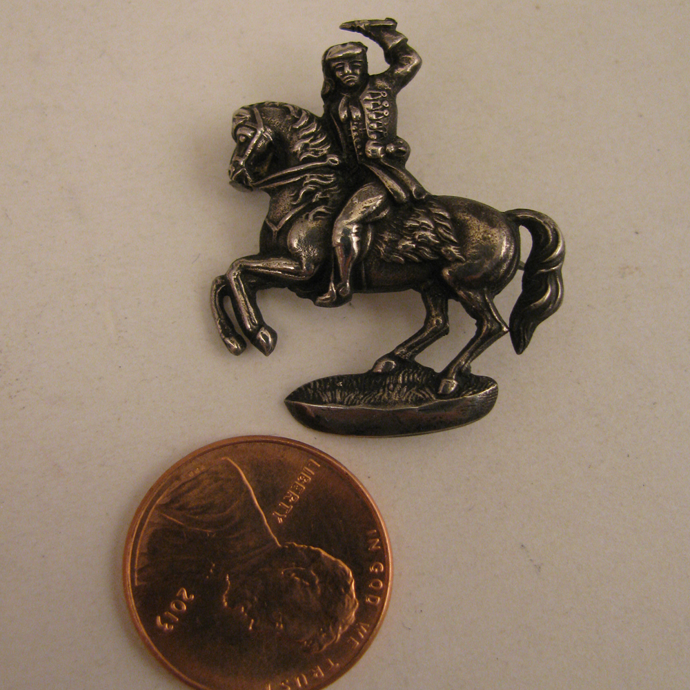Antique London 1897 Sterling Silver Soldier on Horse Brooch Antique London 1897 Sterling Silver Soldier on Horse Brooch