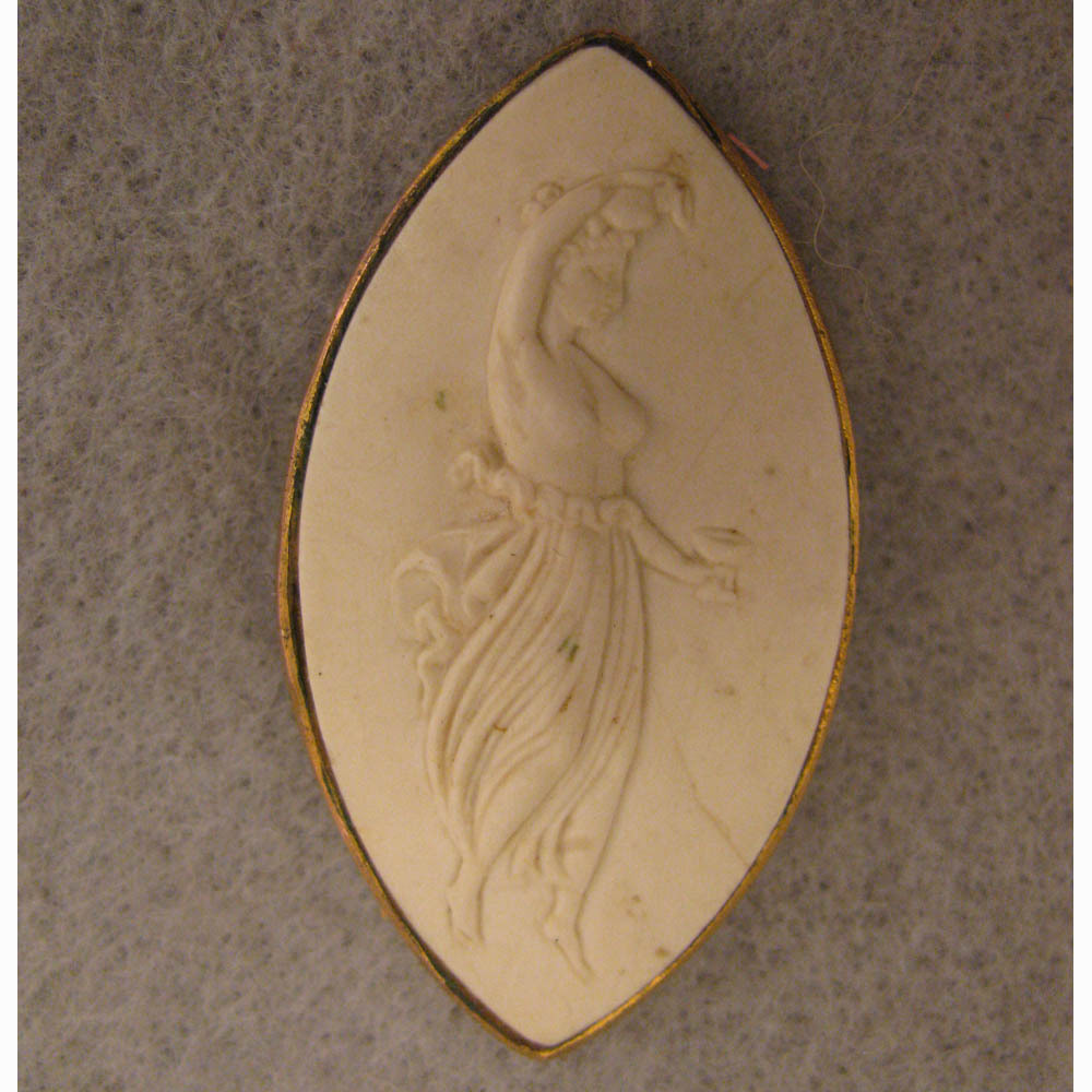 Antique Victorian White Lava Cameo Goddess Hebe Brooch Antique Victorian White Lava Cameo Goddess Hebe Brooch